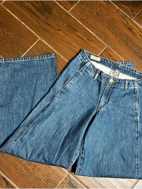 Levi’s Premium High Rise Wide Leg Dark Wash Denim Jeans